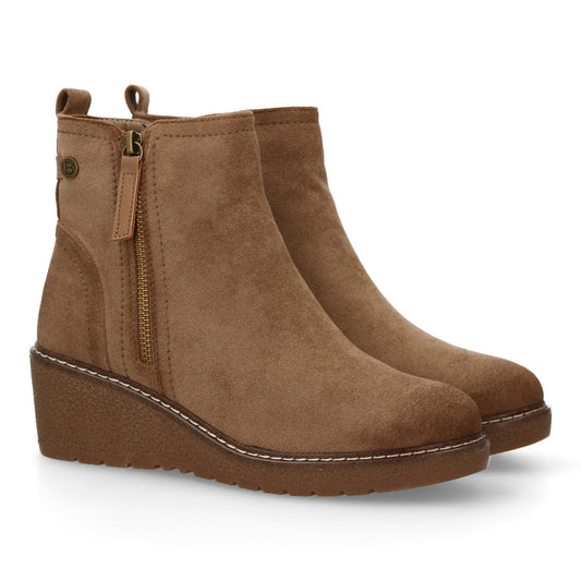 Botín de cuña para mujer  ´cómodo y Diseño elegante. Detalles de costura con cie