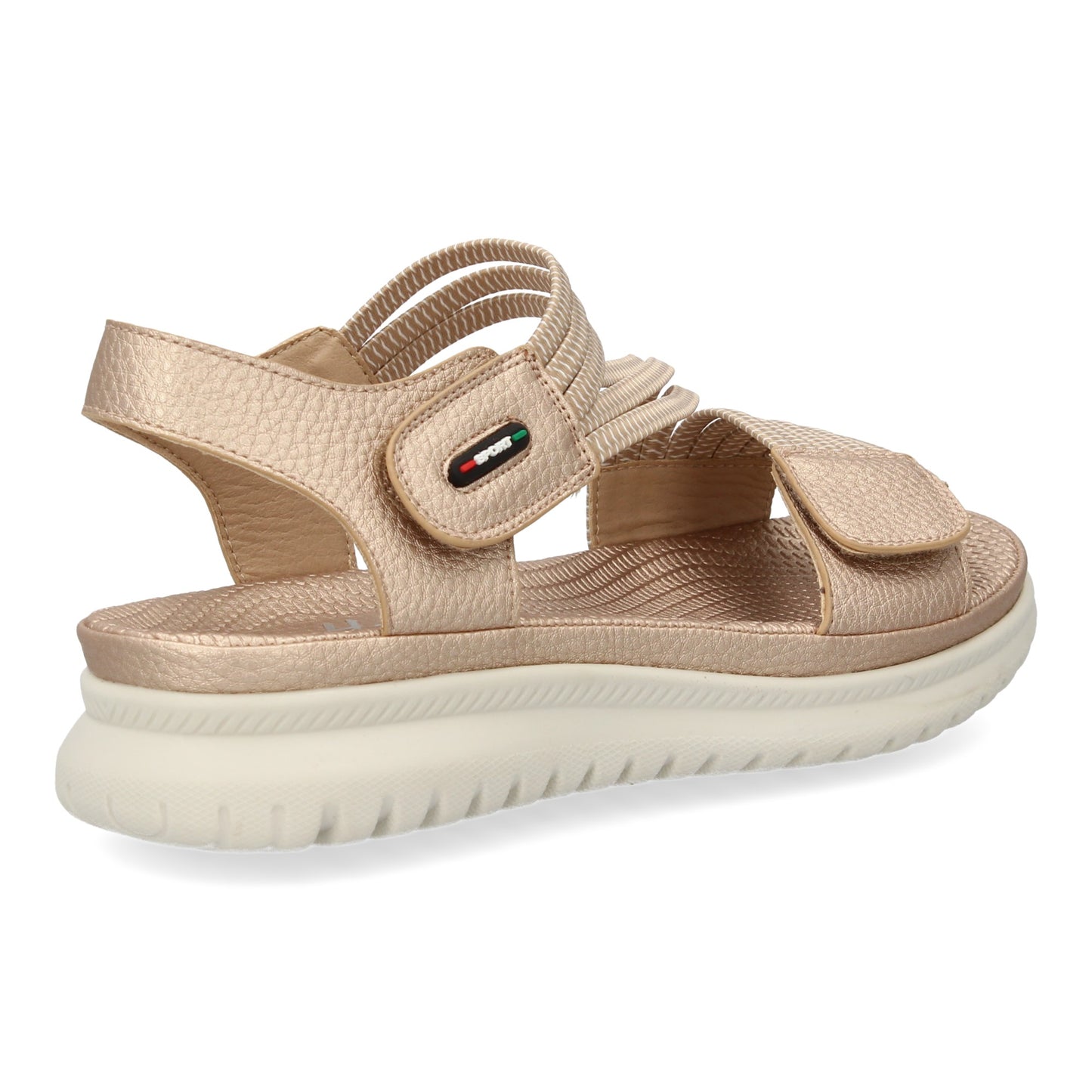 Sandalia plana de mujer diseño moderno y ligero con doble ci