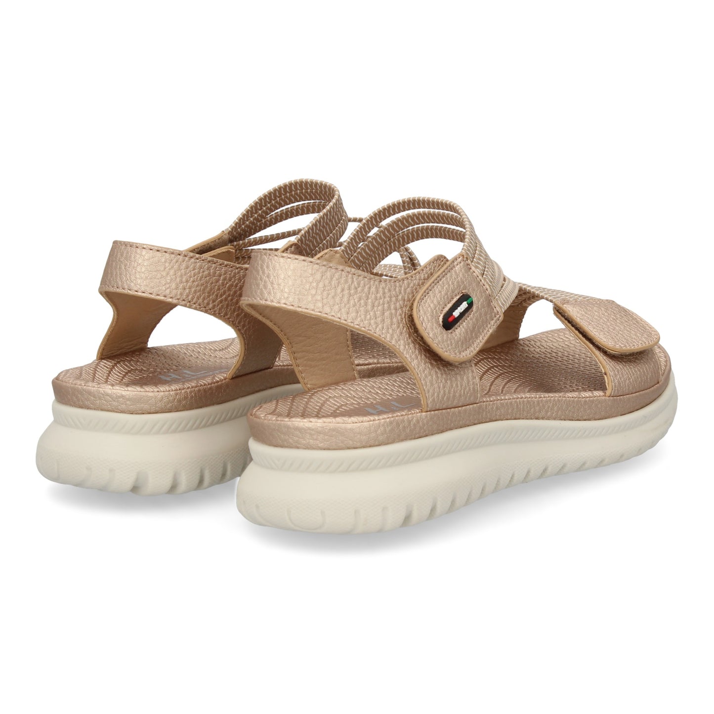 Sandalia plana de mujer diseño moderno y ligero con doble ci