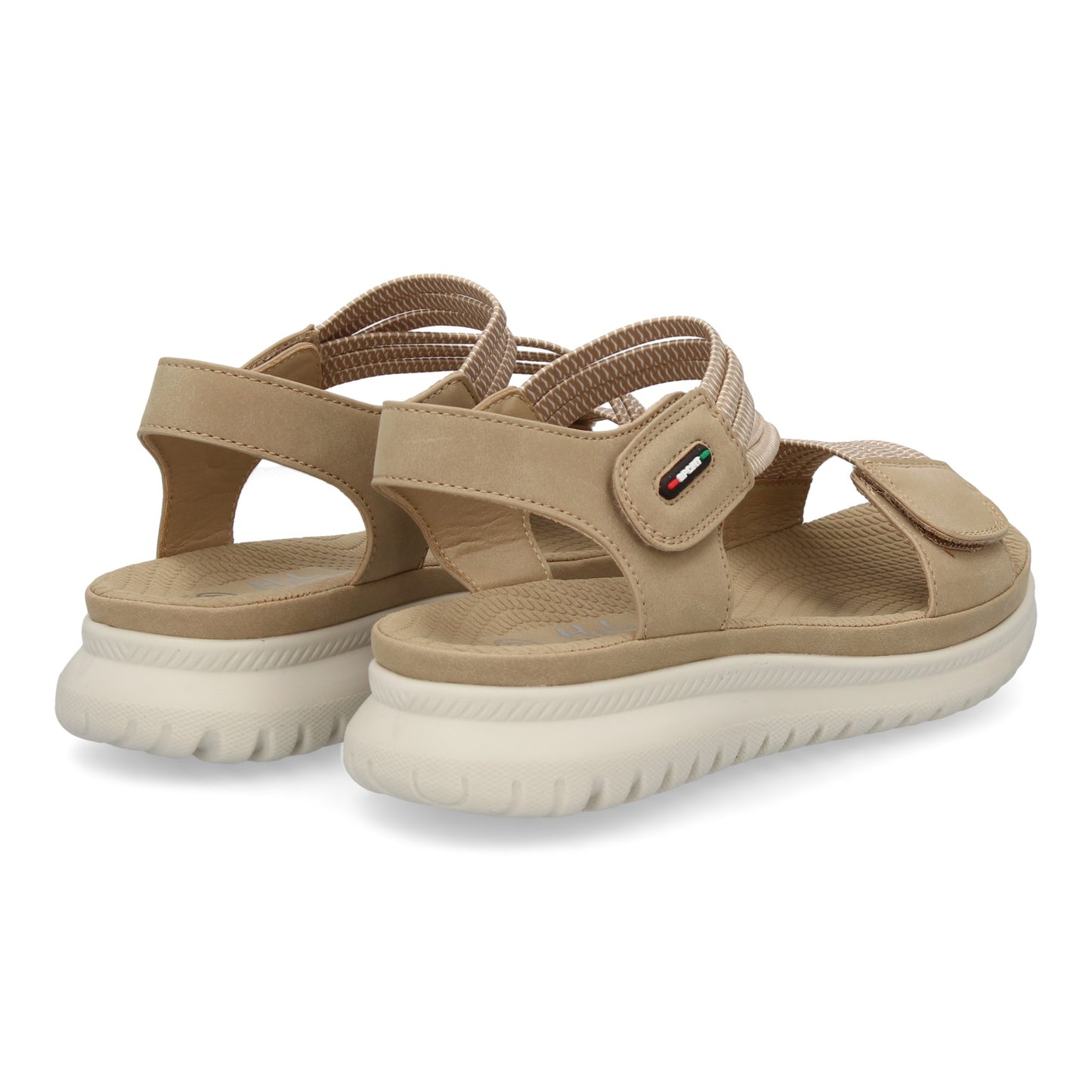 Sandalia plana de mujer diseño moderno y ligero con doble ci