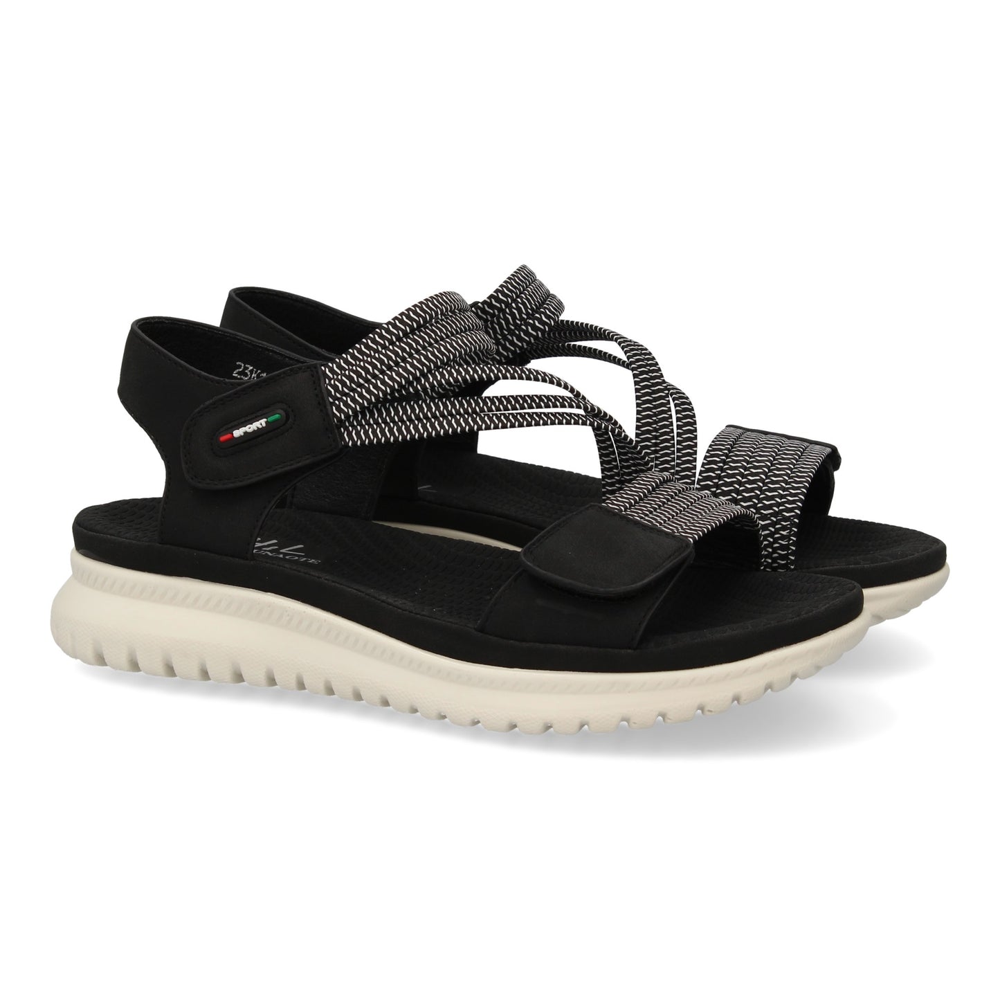 Sandalia plana de mujer diseño moderno y ligero con doble ci