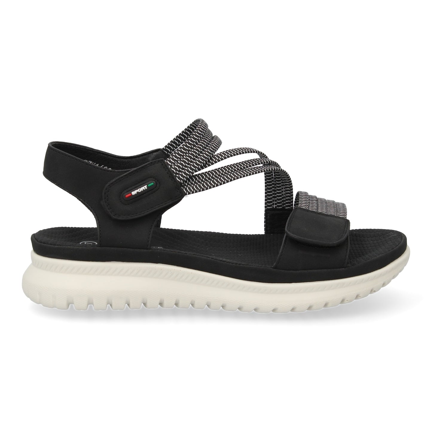 Sandalia plana de mujer diseño moderno y ligero con doble ci