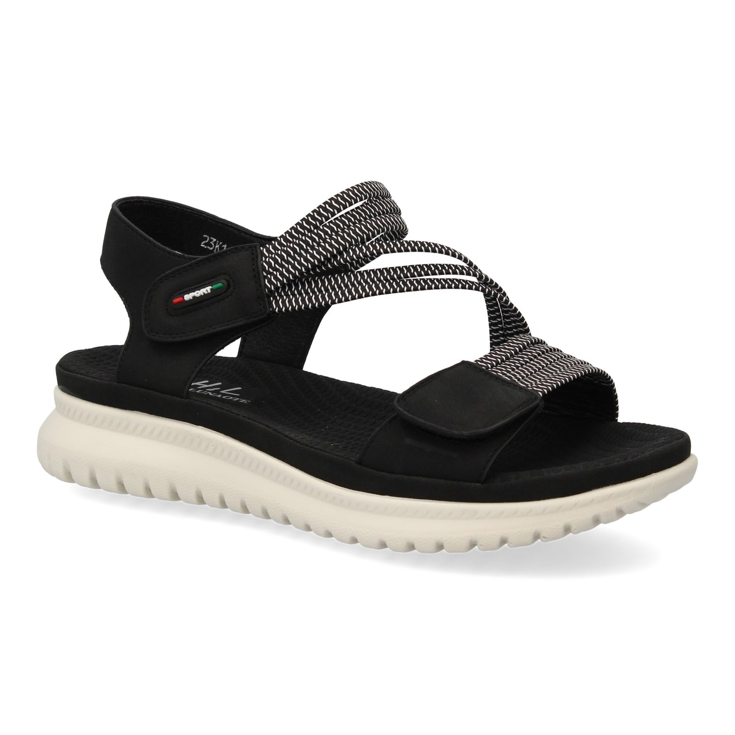 Sandalia plana de mujer diseño moderno y ligero con doble ci