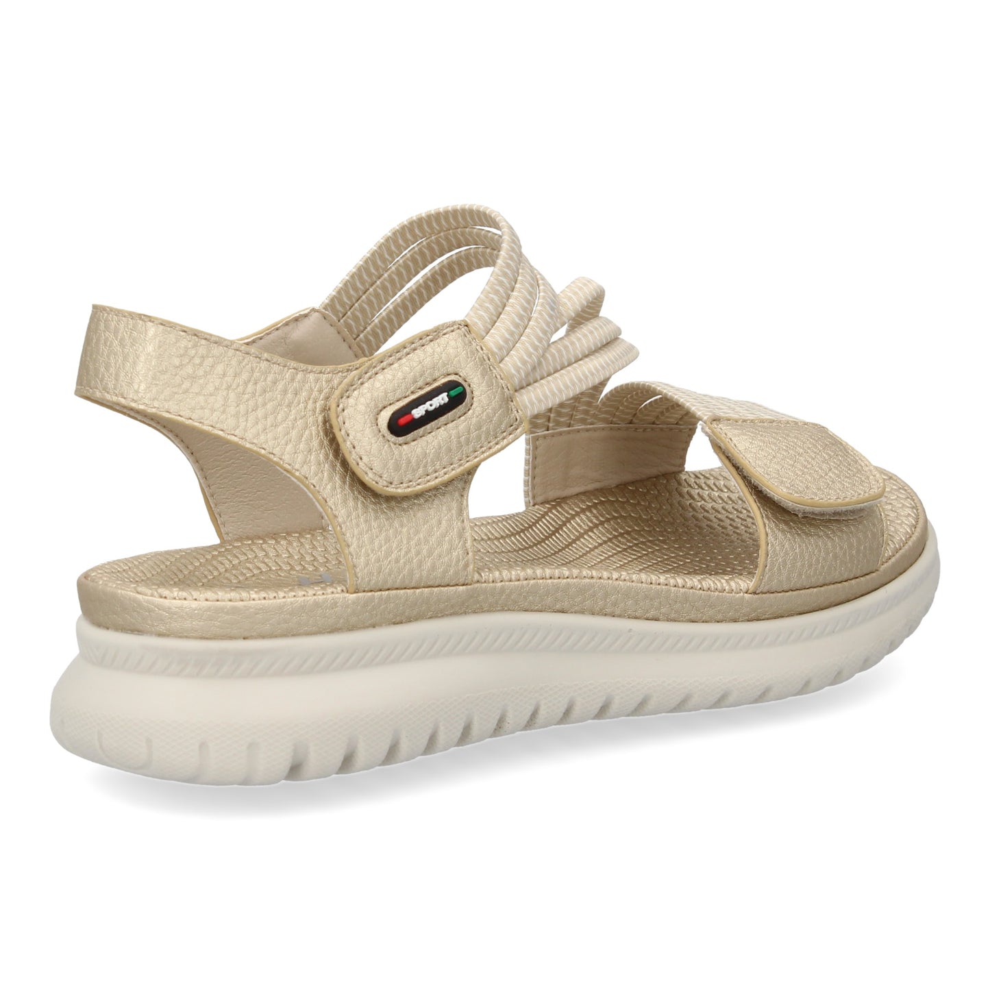 Sandalia plana de mujer diseño moderno y ligero con doble ci