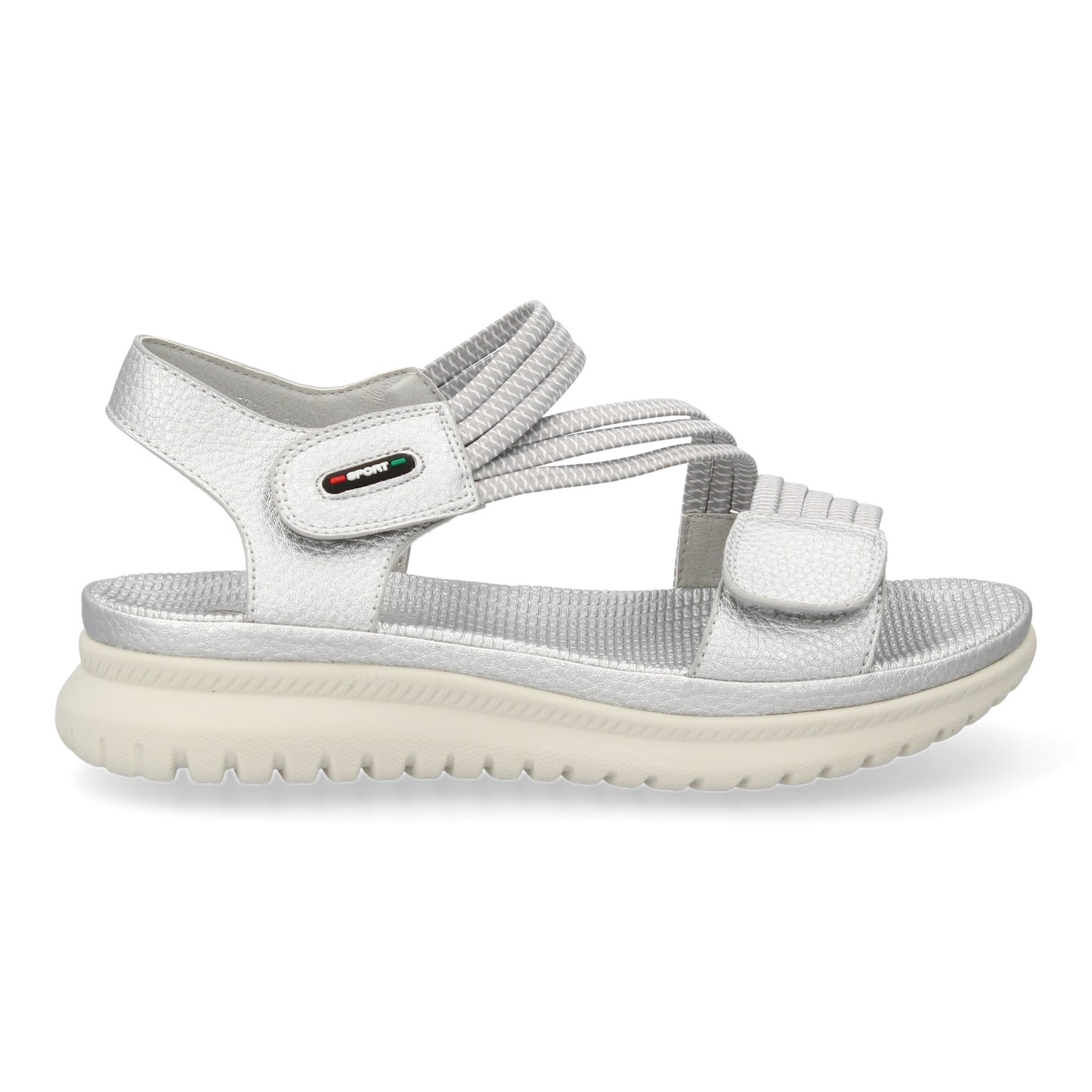 Sandalia plana de mujer diseño moderno y ligero con doble ci