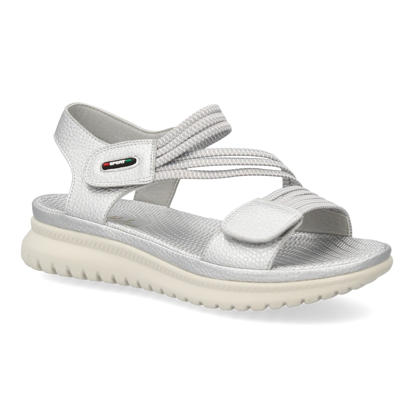 Sandalia plana de mujer diseño moderno y ligero con doble ci