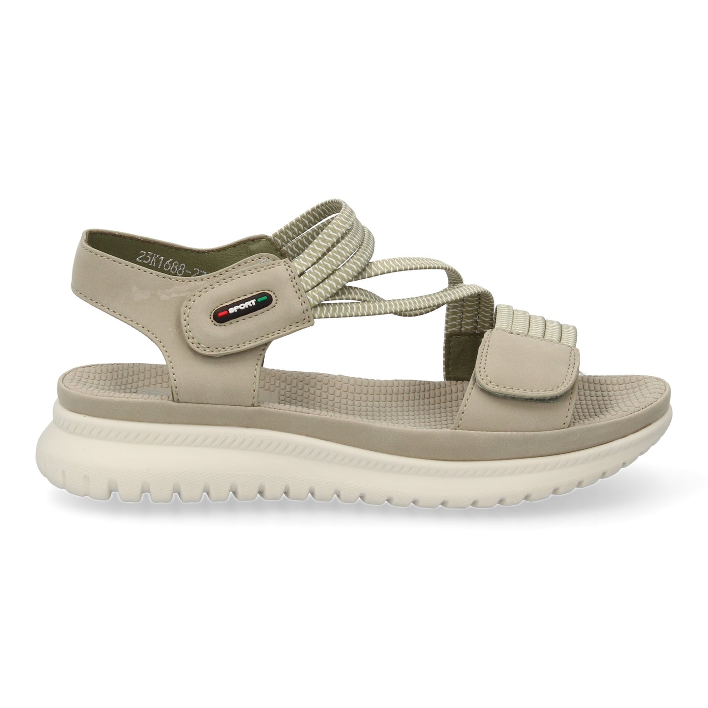 Sandalia plana de mujer diseño moderno y ligero con doble ci