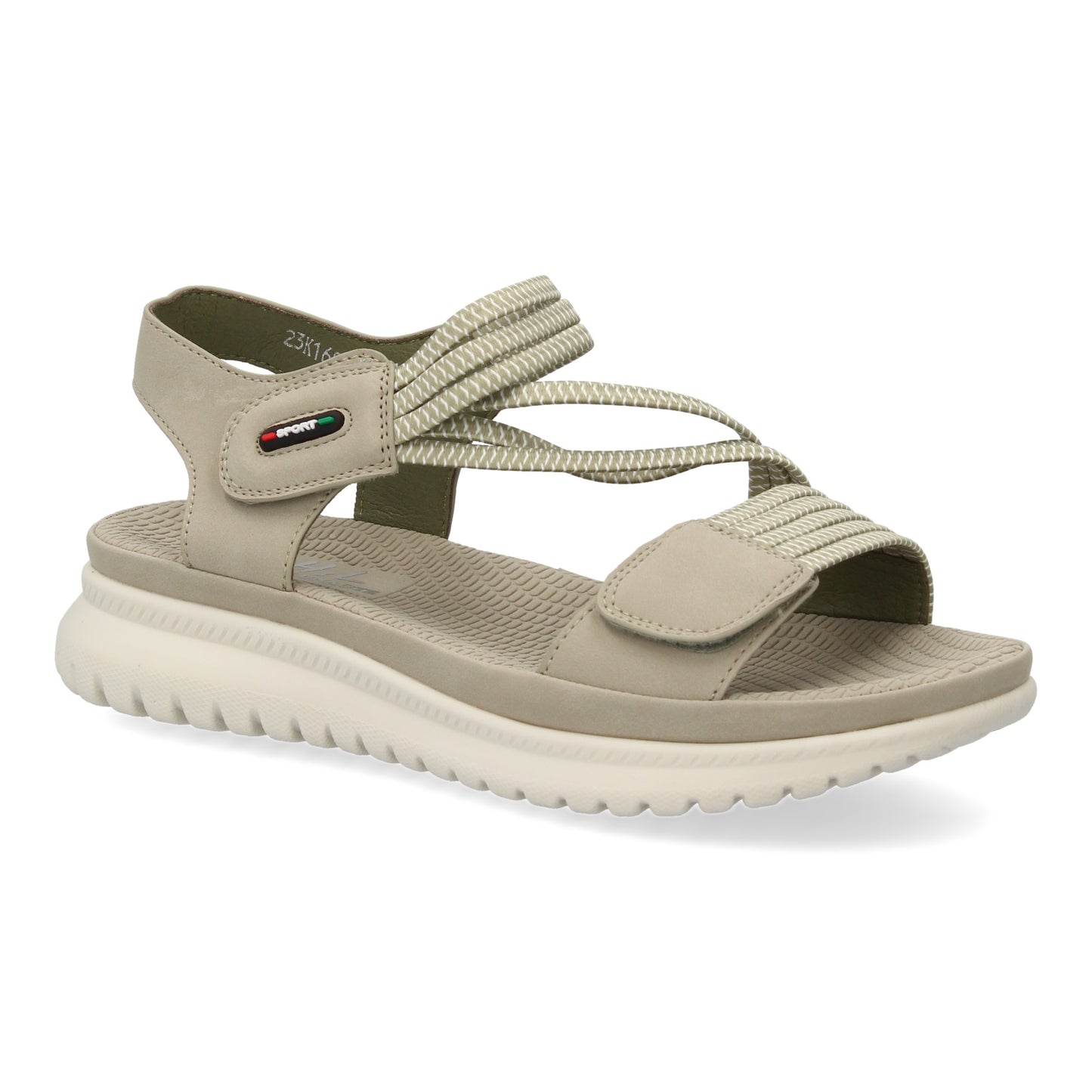 Sandalia plana de mujer diseño moderno y ligero con doble ci