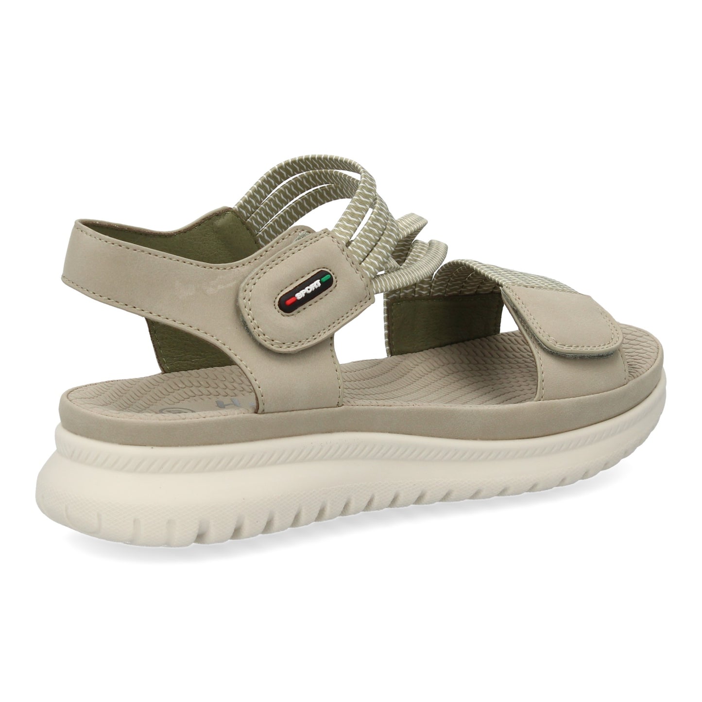 Sandalia plana de mujer diseño moderno y ligero con doble ci