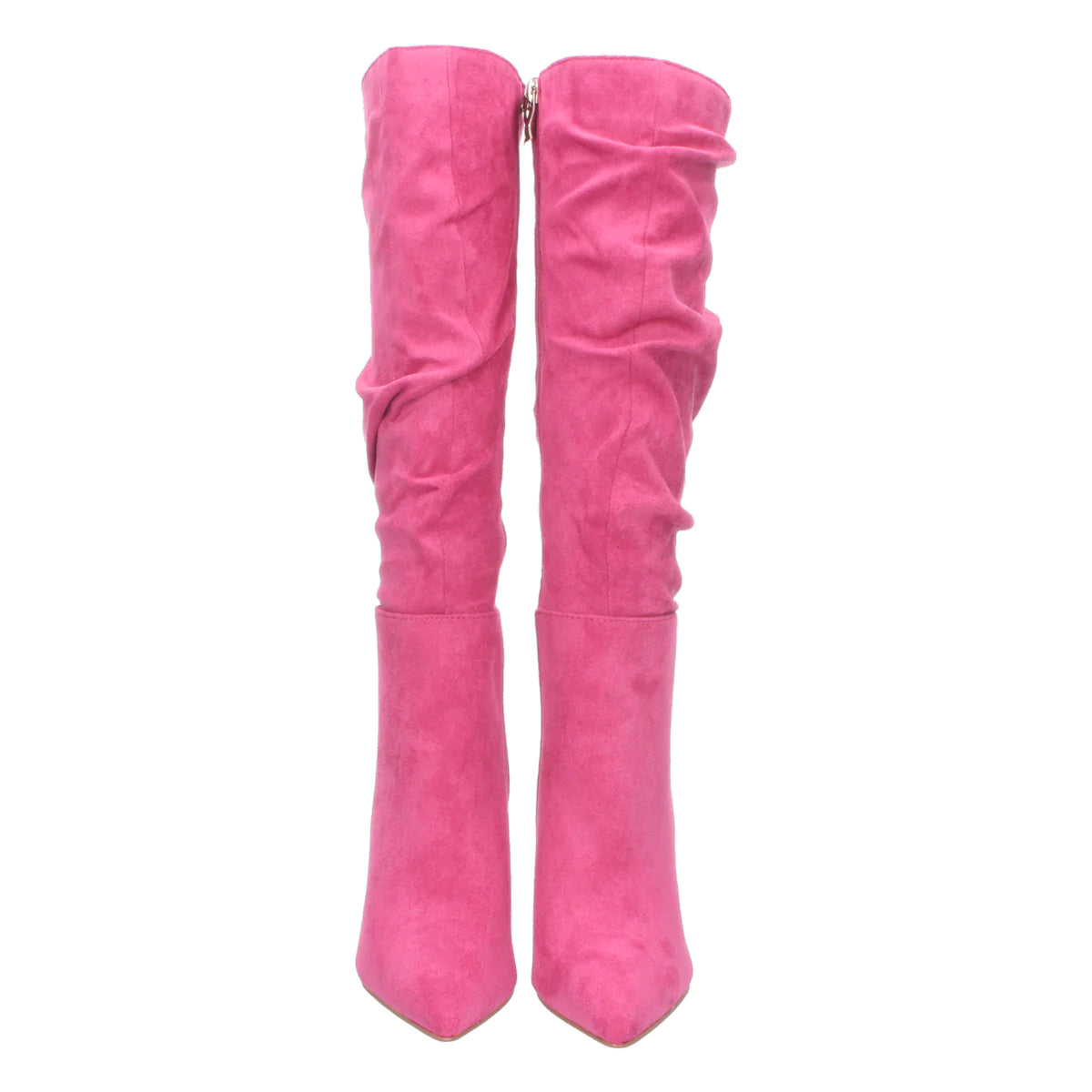 Bota de tacón aguja caña arrugada. 41