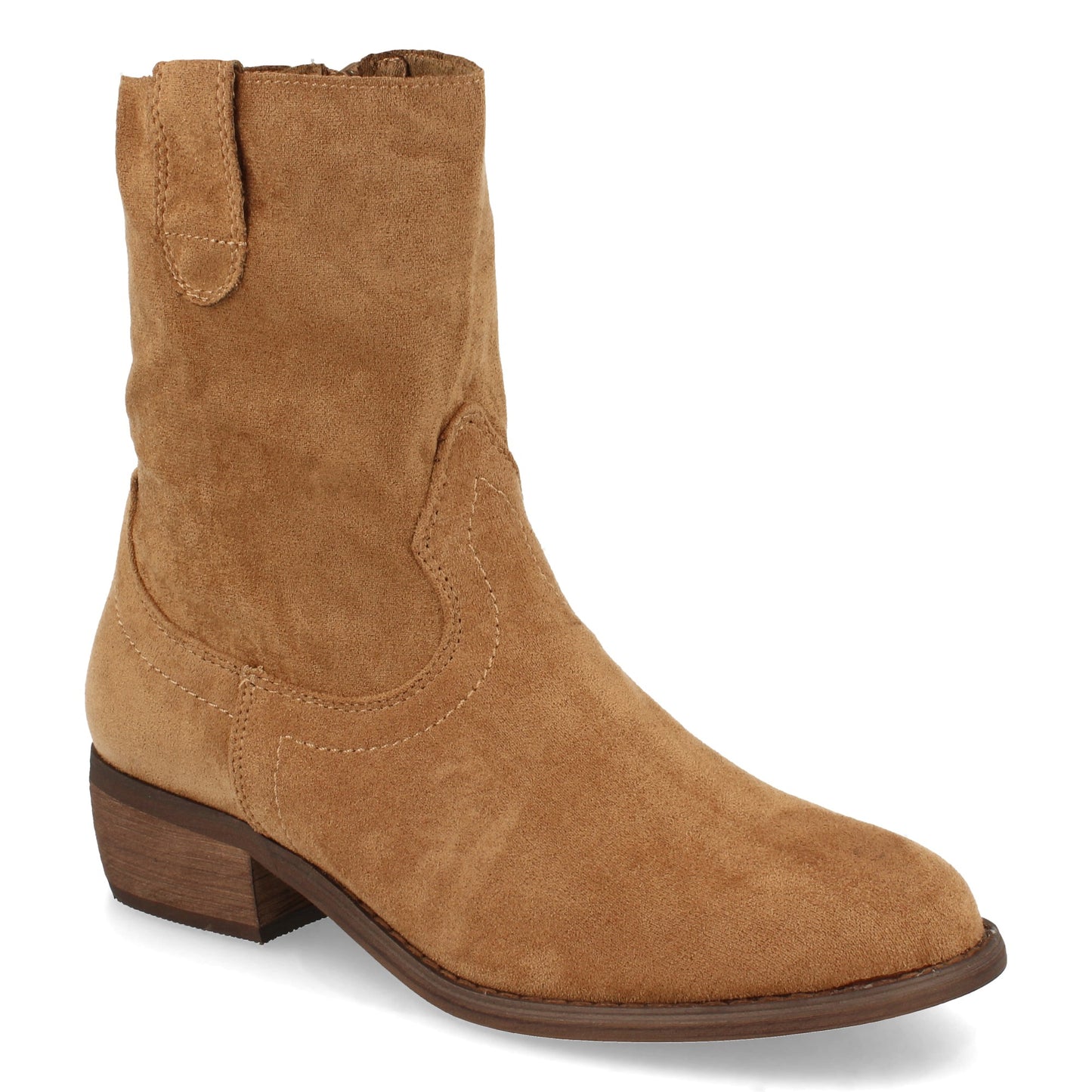 Botin de Tacon para Mujer Comodos con Punta Redonda y Cierre de Cremalle