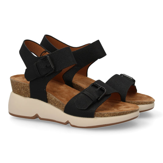 Sandalia de cuña para mujer con planta bio  diseño moderno c