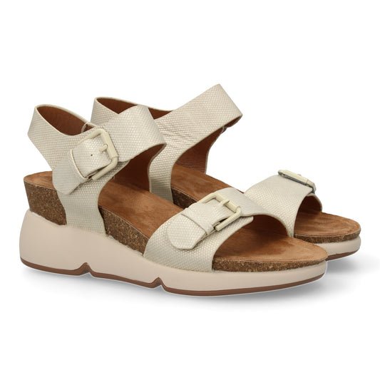 Sandalia de cuña para mujer con planta bio  diseño moderno c