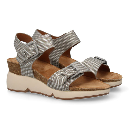 Sandalia de cuña para mujer con planta bio  diseño moderno c