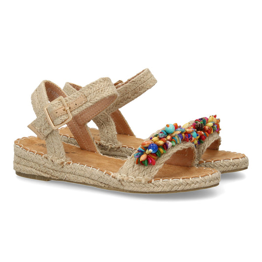 Sandalia plana de yute para mujer  comodas y elegantes diseñ