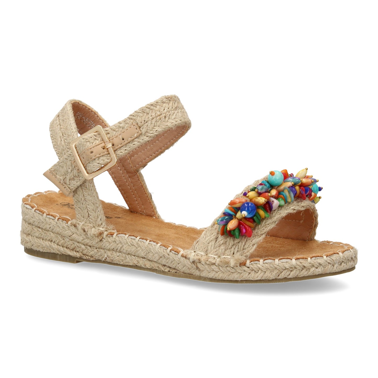 Sandalia plana de yute para mujer comodas y elegantes diseñ