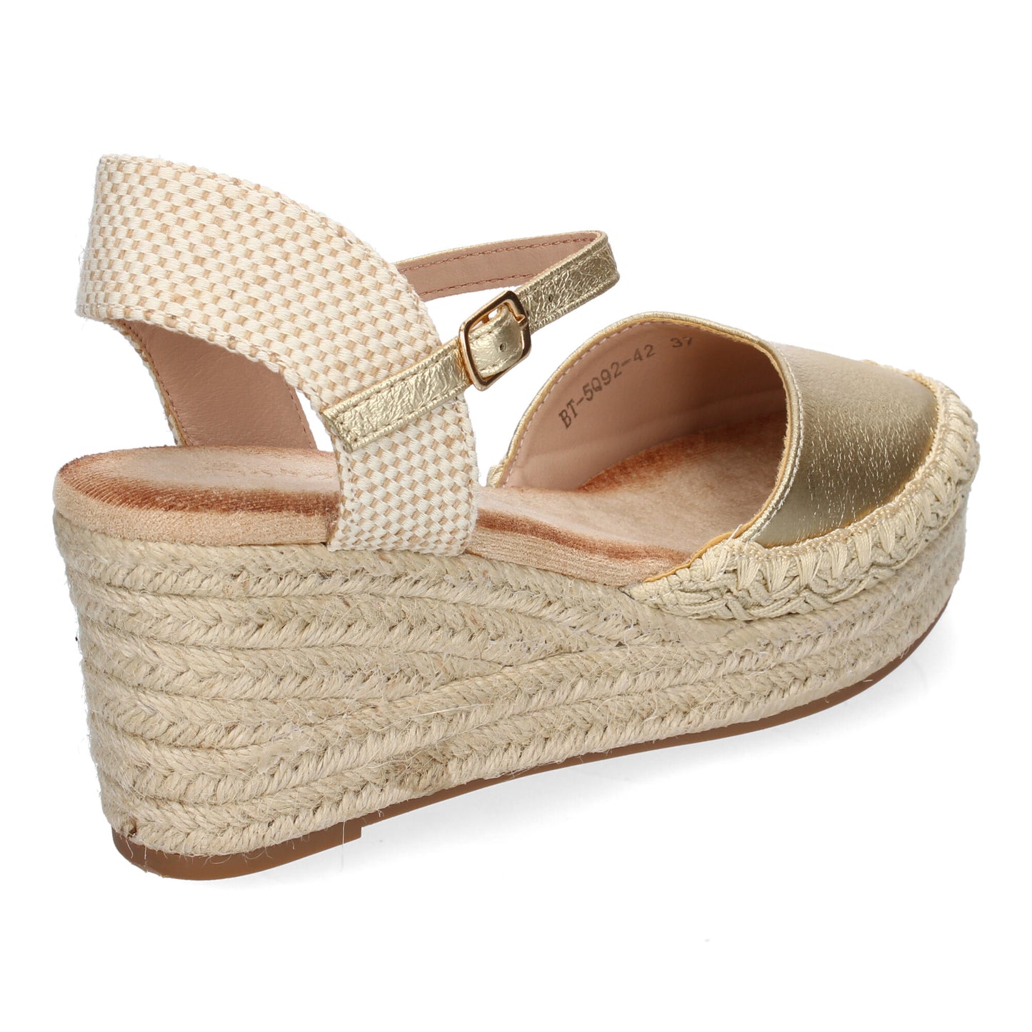 Sandalia de cuña de Yute para Mujer Comodas y Ele