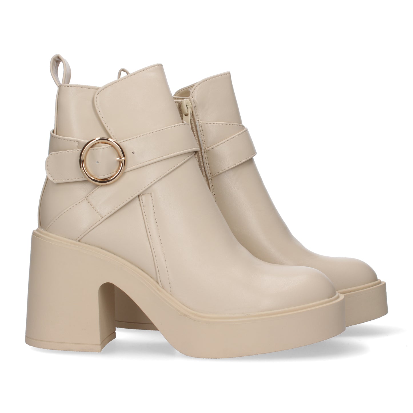 Botínde tacón para mujer cierre de cre