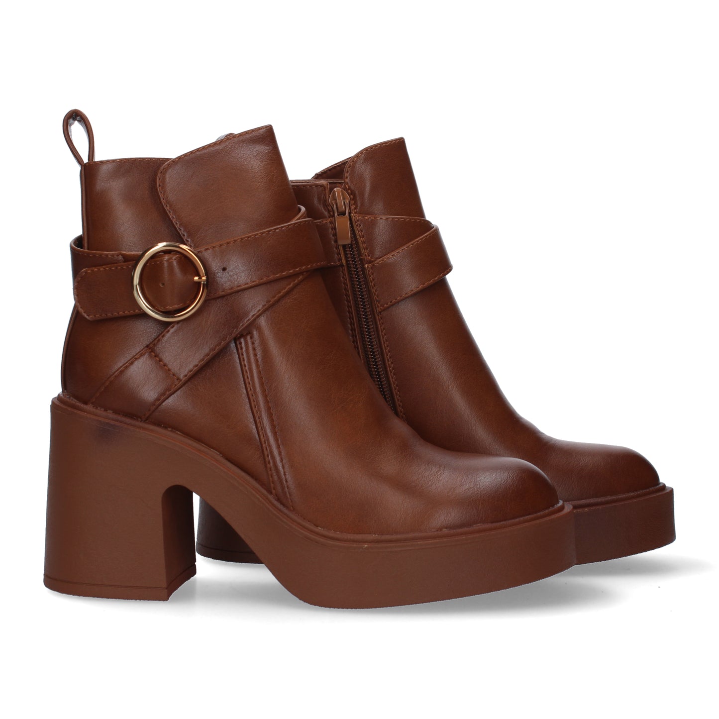 Botínde tacón para mujer cierre de cre