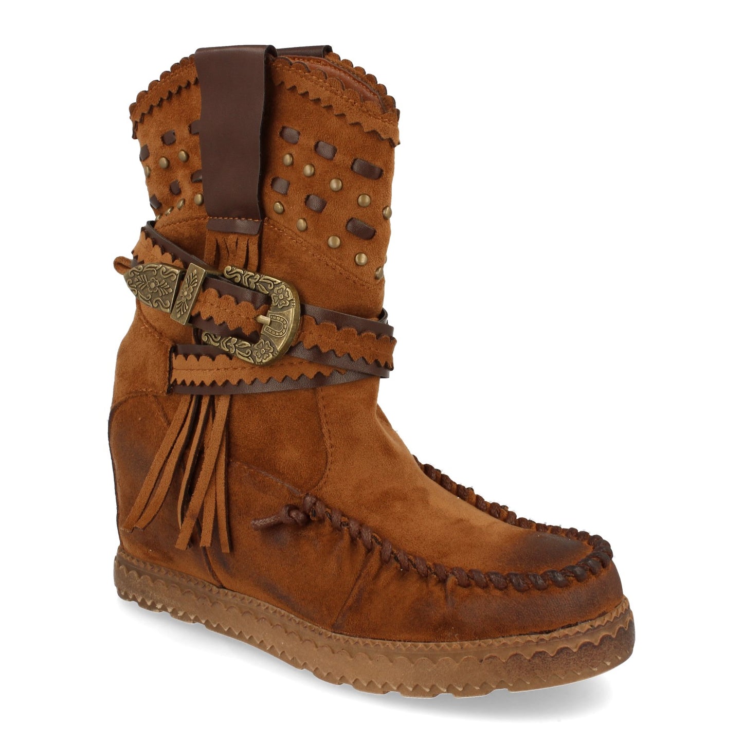 Bota de Estilo Indio Correas con Hebill