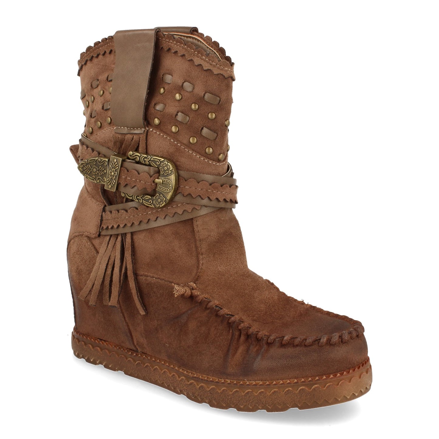 Bota de Estilo Indio Correas con Hebill