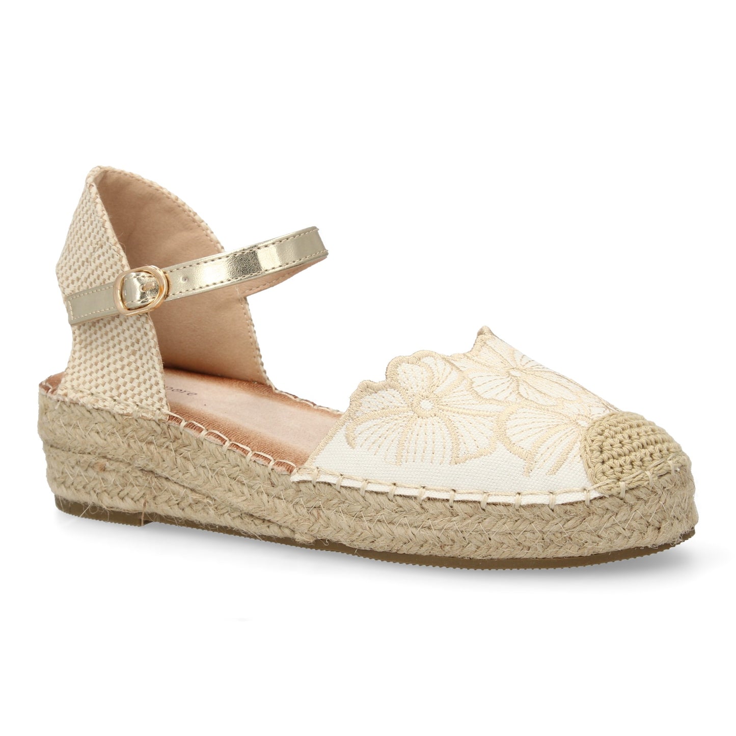 Sandalia de cuña de yute para mujer comodas y elegantes di