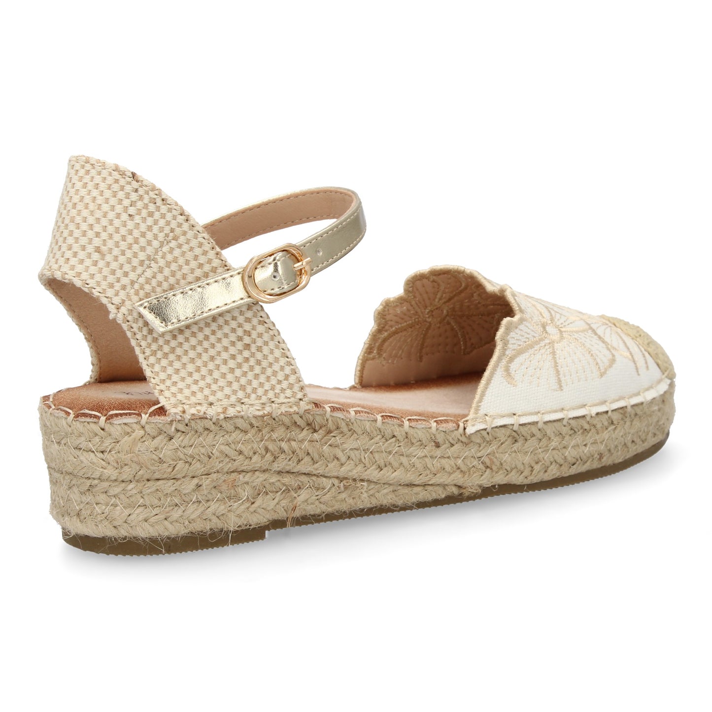 Sandalia de cuña de yute para mujer comodas y elegantes di