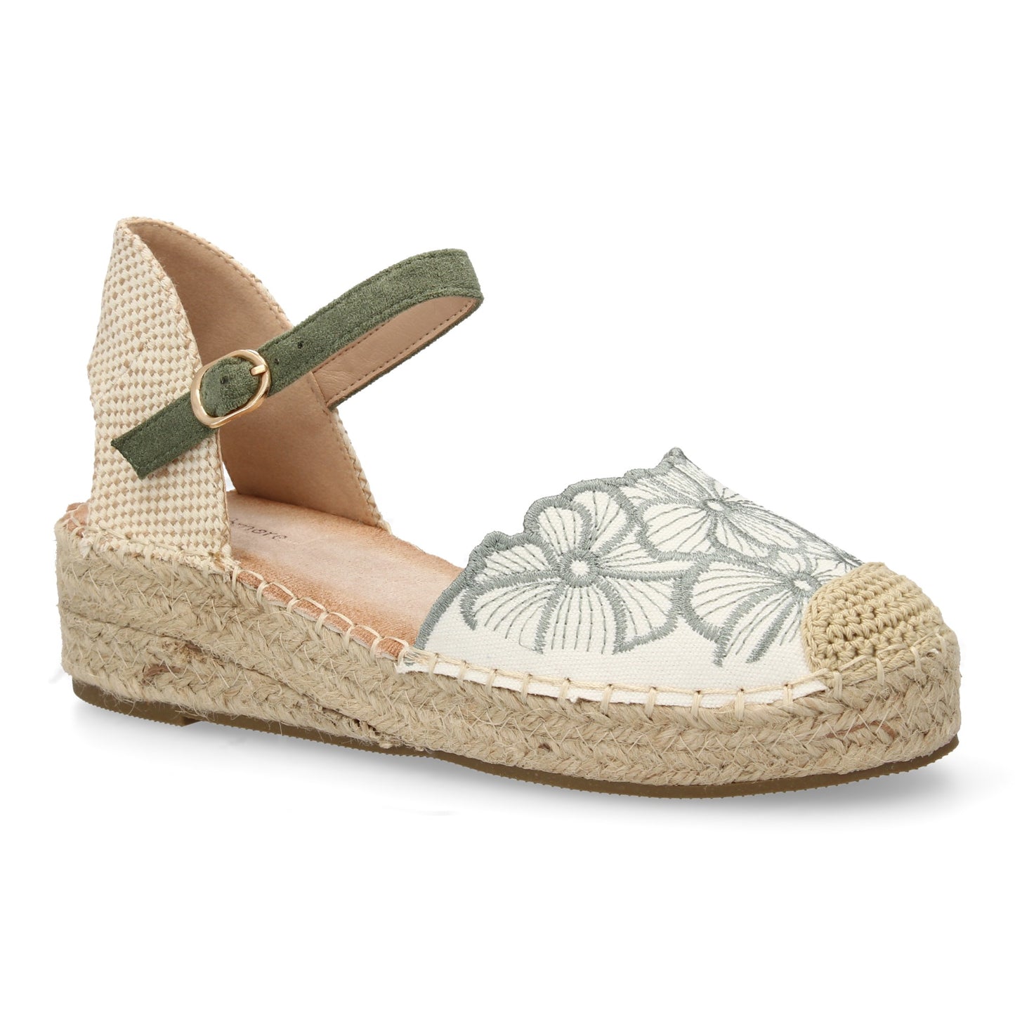 Sandalia de cuña de yute para mujer comodas y elegantes di