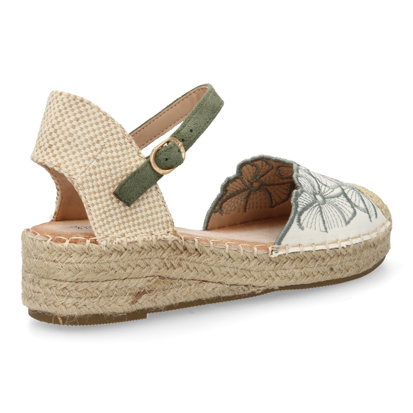 Sandalia de cuña de yute para mujer comodas y elegantes di