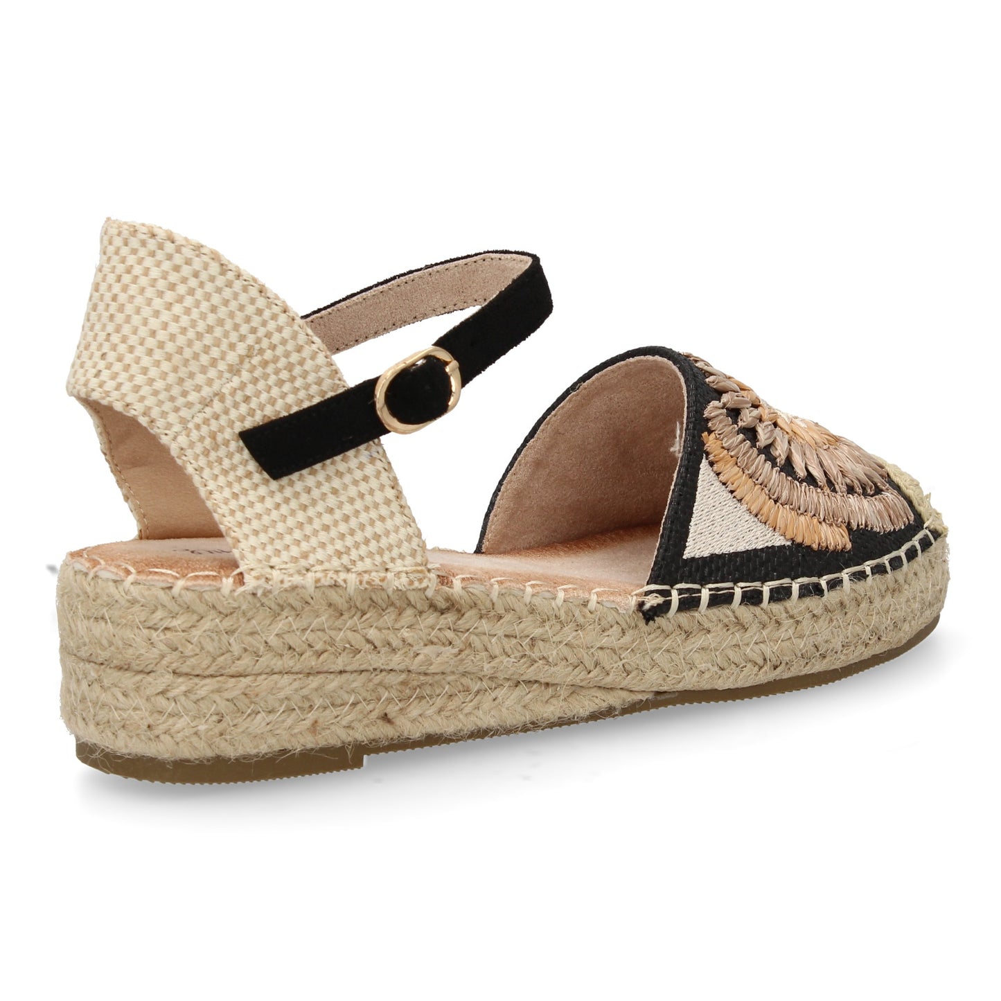 Sandalia de cuña de yute para mujer comodas y elegantes di