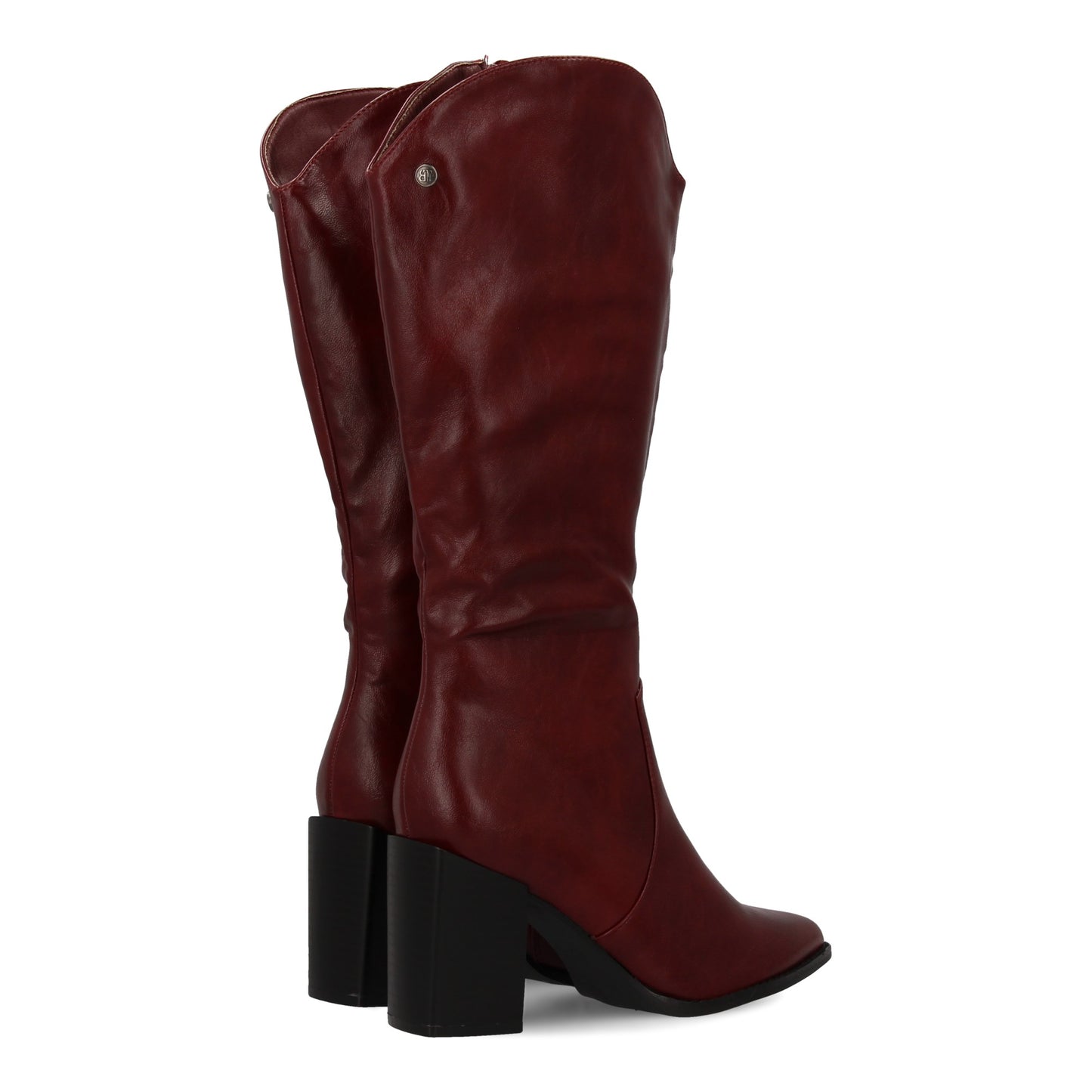 Bota con tacón para mujer con estampado liso Diseño moderno de punta fina Cier