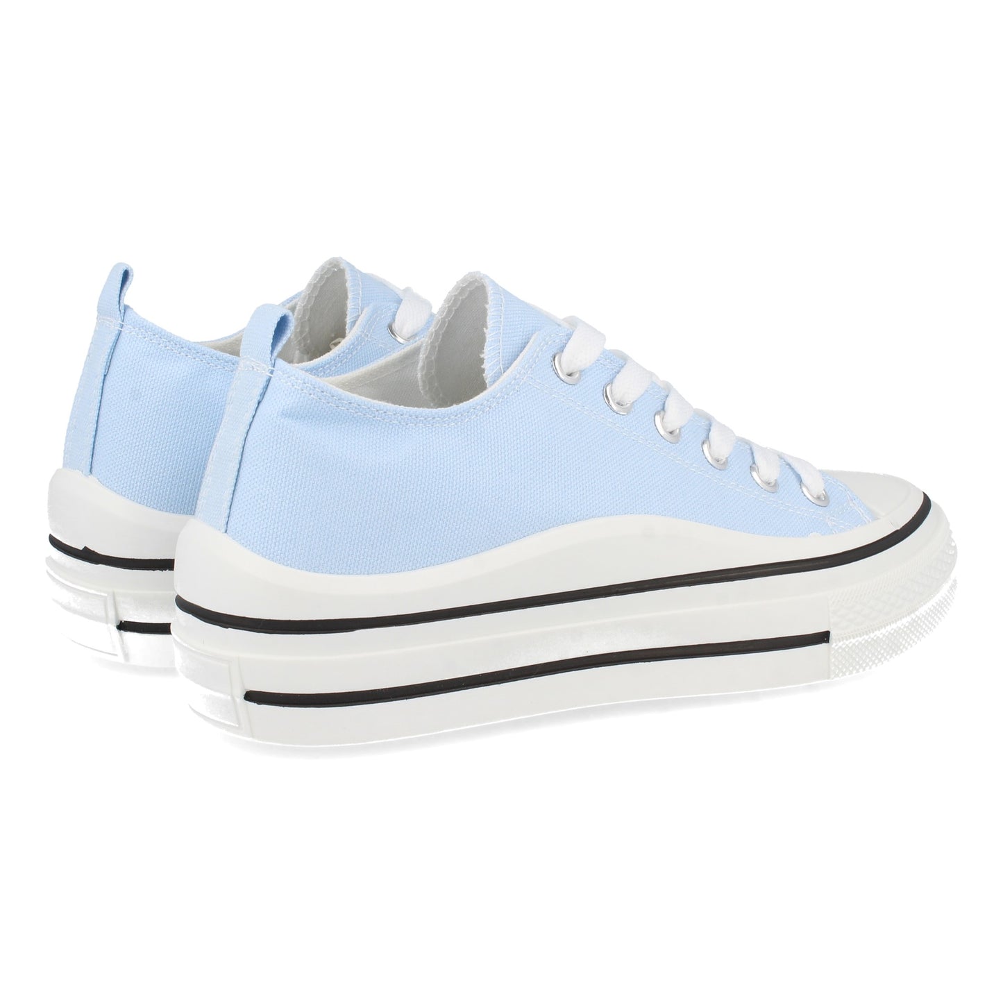 Zapatilla Plana de Mujer Estilo Bamba con Materi