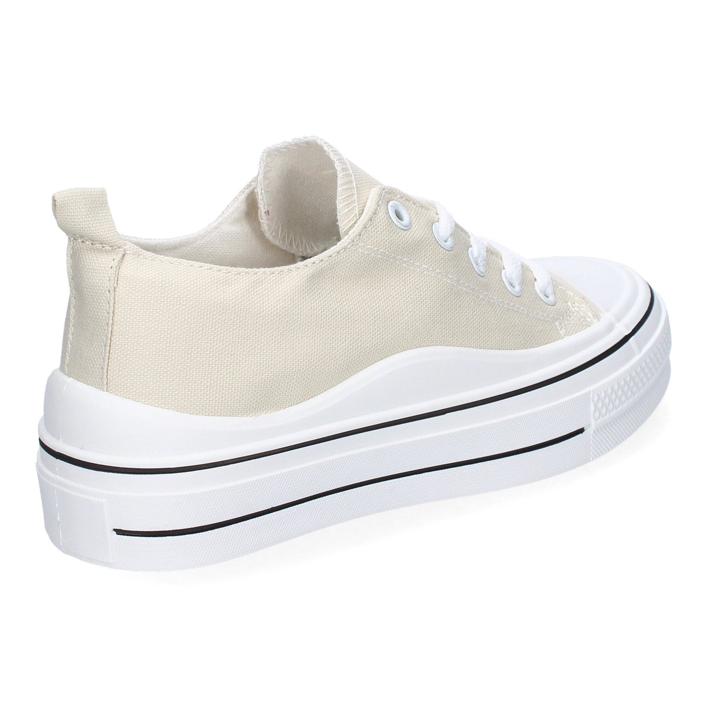 Zapatilla Plana de Mujer Estilo Bamba con Materi