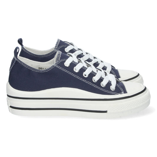 Zapatilla Plana de Mujer  Estilo Bamba  con Materi