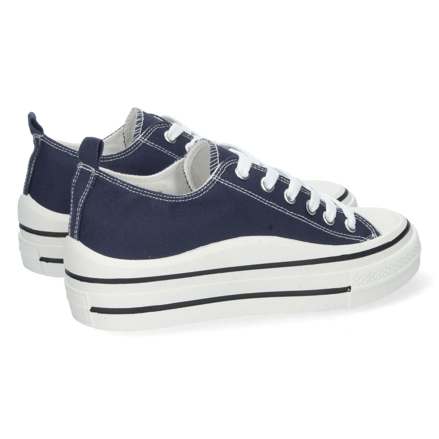 Zapatilla Plana de Mujer Estilo Bamba con Materi