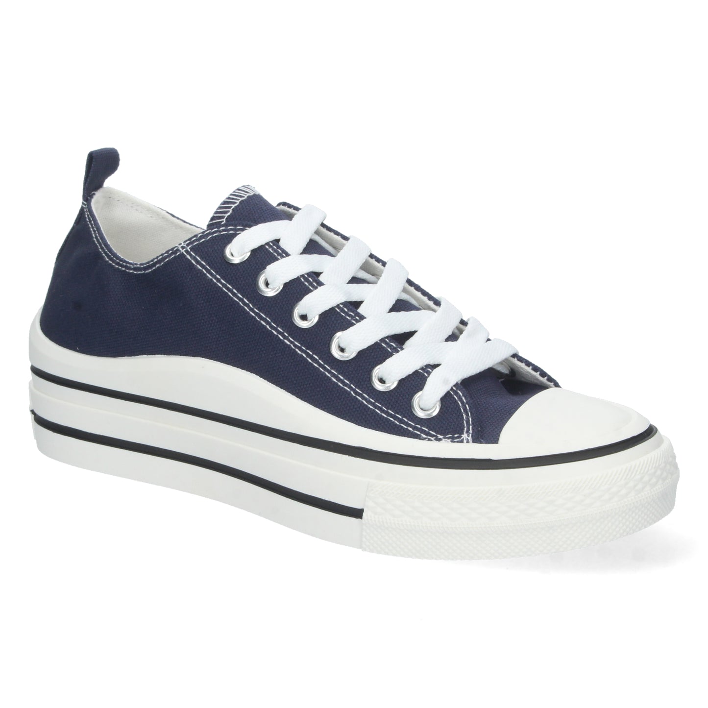 Zapatilla Plana de Mujer Estilo Bamba con Materi