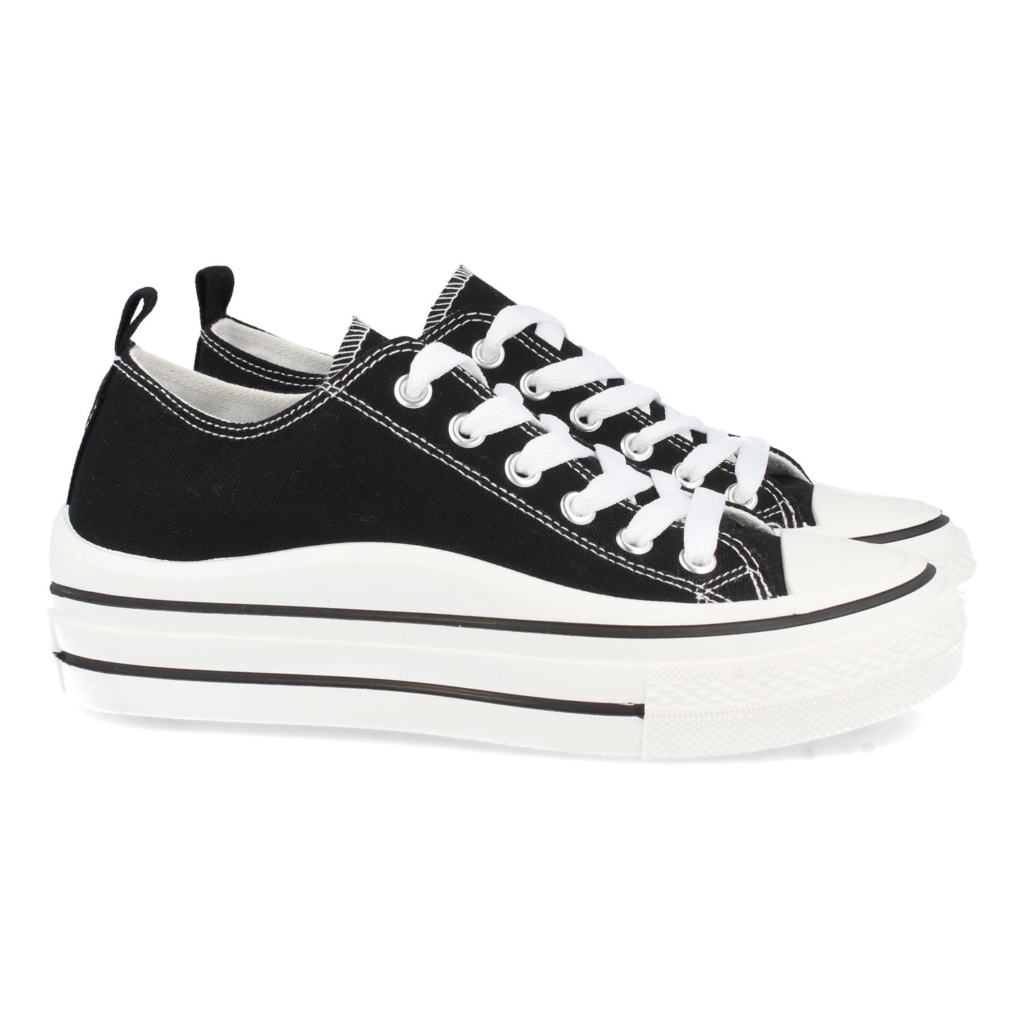 Zapatilla Plana de Mujer Estilo Bamba con Materi