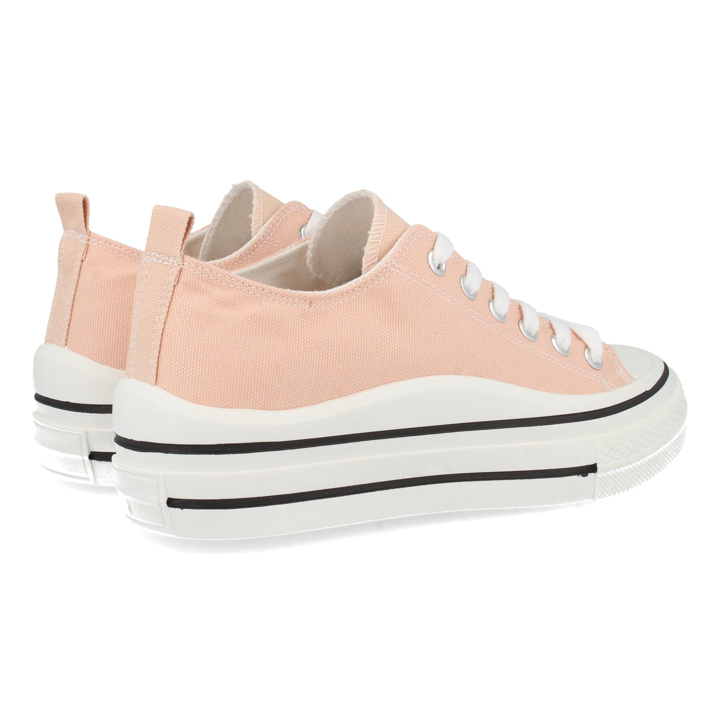 Zapatilla Plana de Mujer Estilo Bamba con Materi