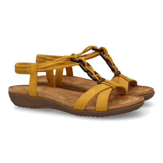 Sandalias planas para mujer  comodas con material elastico e