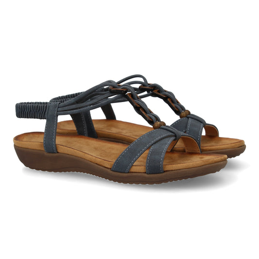 Sandalias planas para mujer  comodas con material elastico e