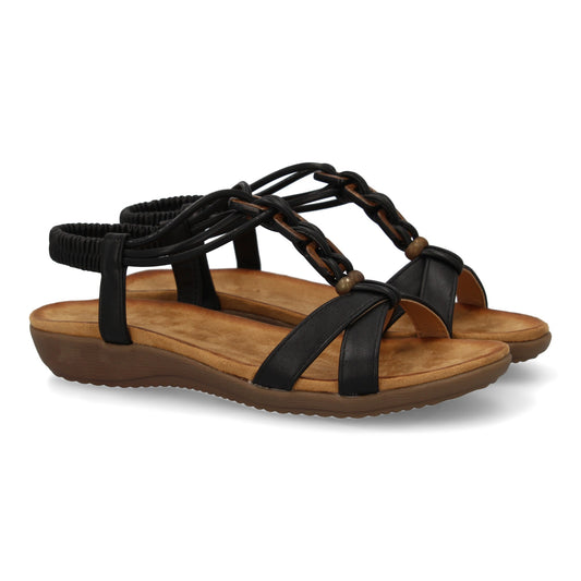 Sandalias planas para mujer  comodas con material elastico e