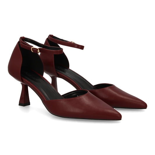 Stiletto para mujer con tacón fino. Cierre ajustable de hebilla  punta fina idea