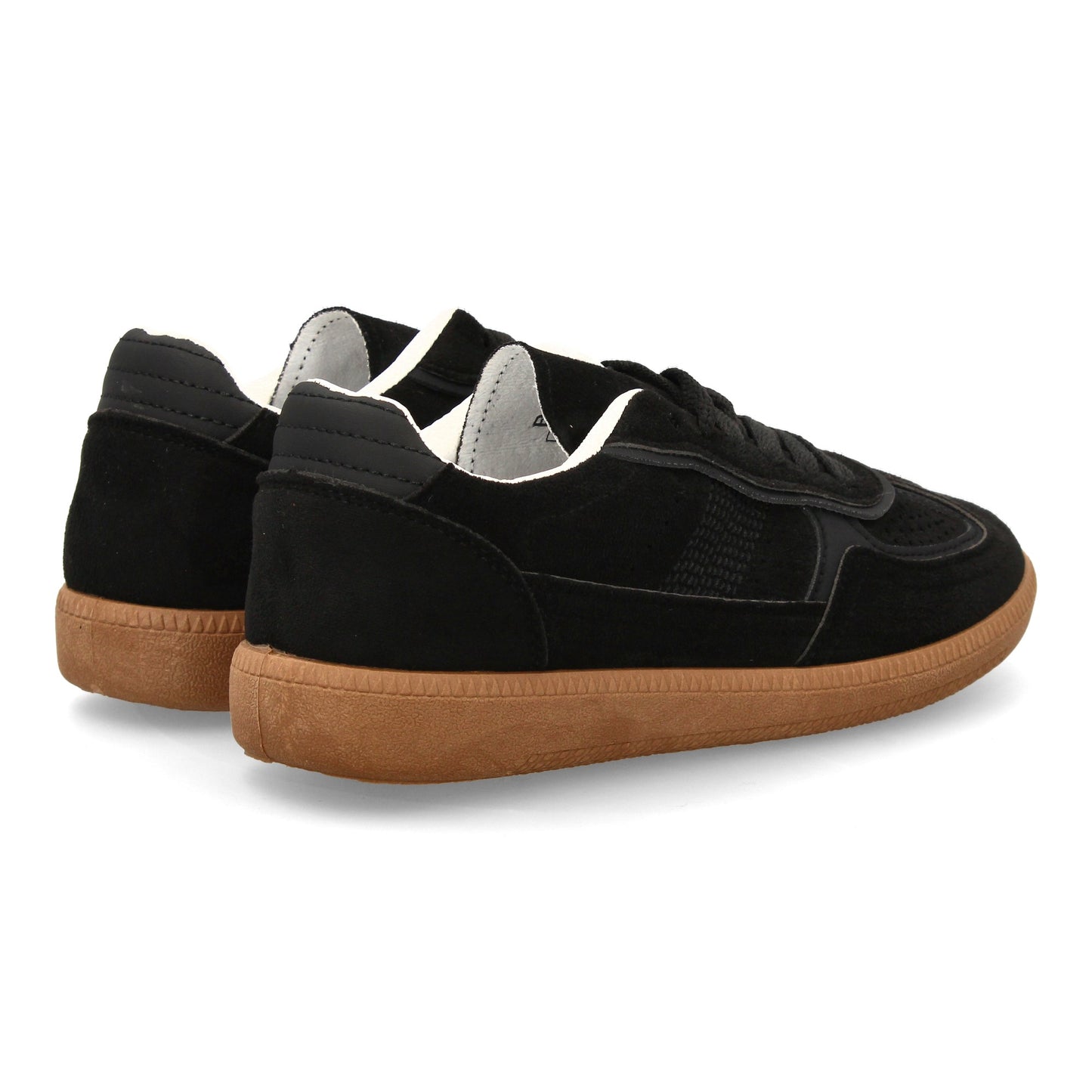 Zapatilla deportiva con diseño clásico para mujer. Textura de serraje y det