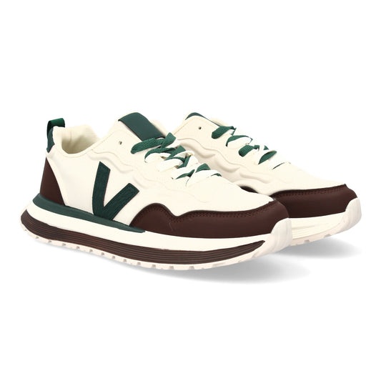 Zapatilla deportiva con Diseño moderno y suela dentada. Detalles de contraste  c