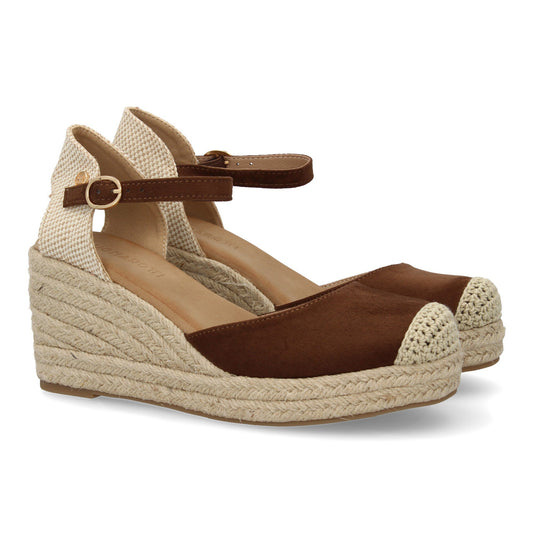 Sandalia de cuña de yute para mujer  comodas y elegantes dis