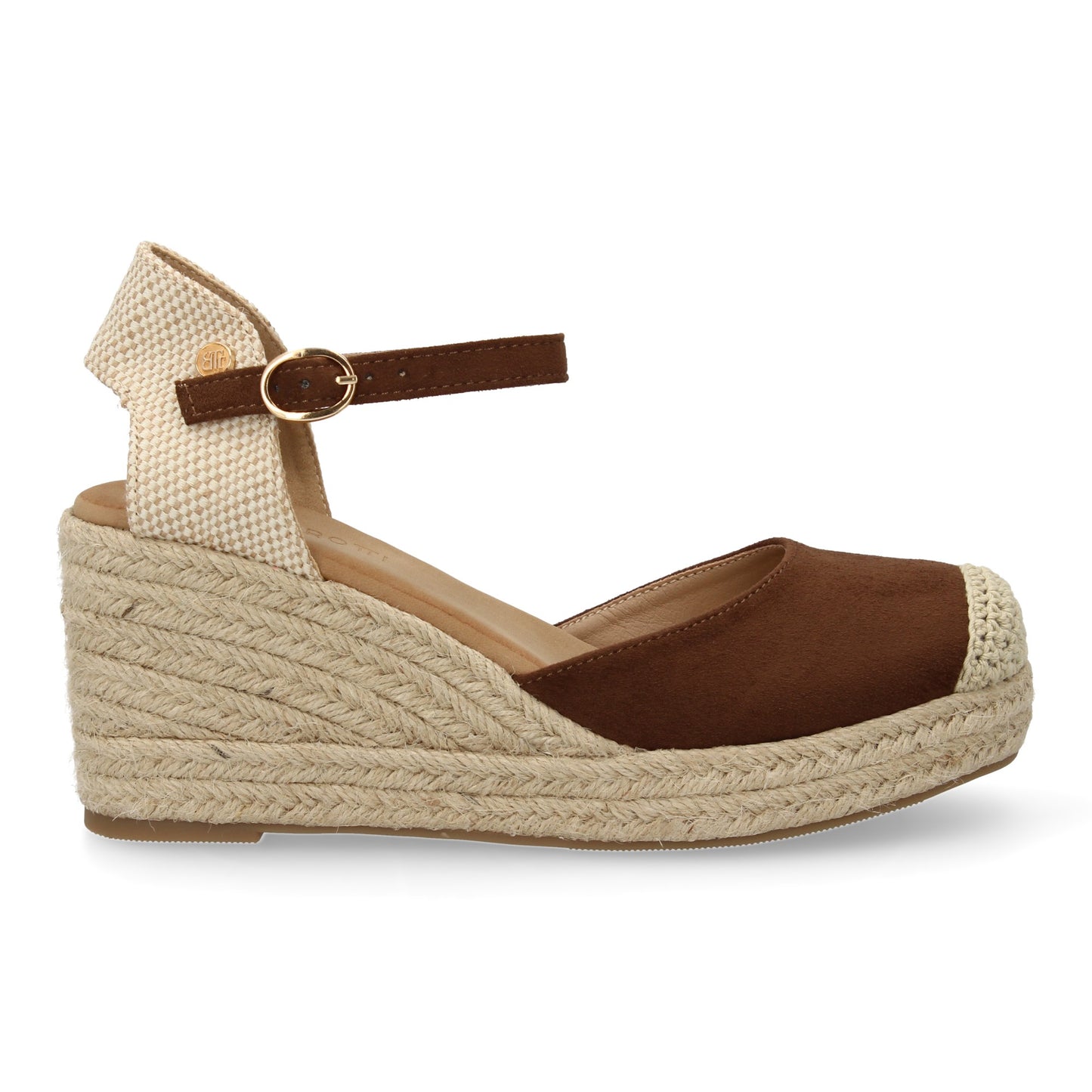 Sandalia de cuña de yute para mujer comodas y elegantes dis