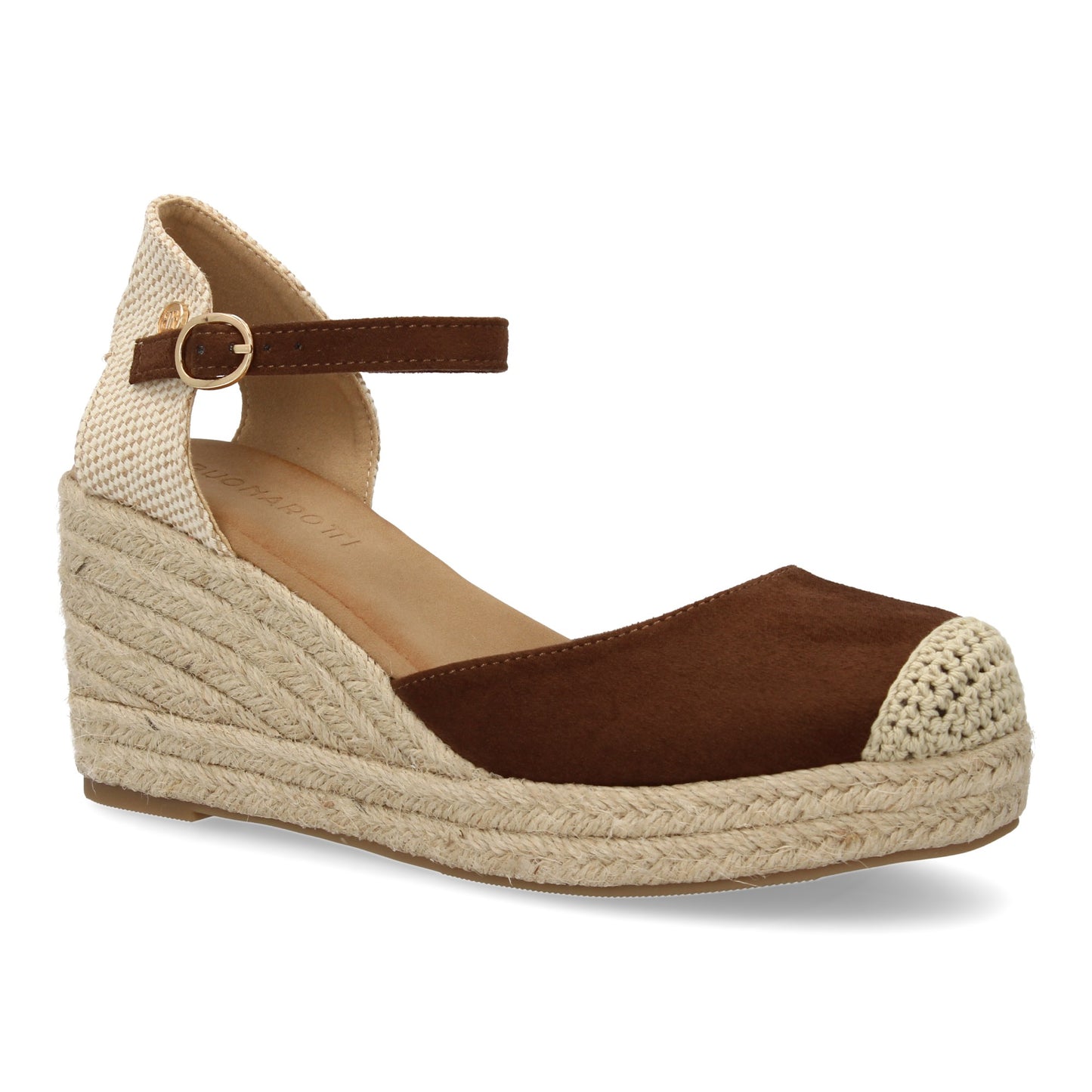 Sandalia de cuña de yute para mujer comodas y elegantes dis