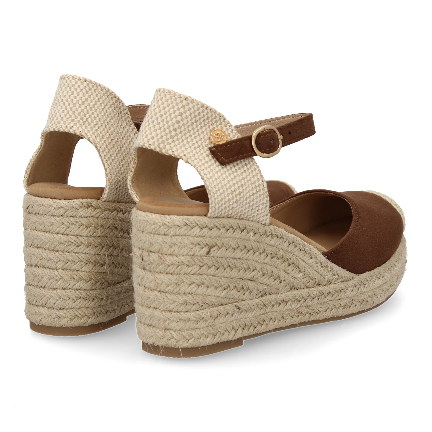 Sandalia de cuña de yute para mujer comodas y elegantes dis