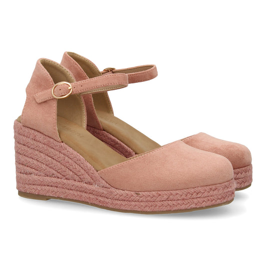 Sandalia de cuña de yute para mujer  comodas y elegantes dis