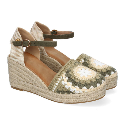 Sandalias Valencianas de cuña para Mujer con Dise�